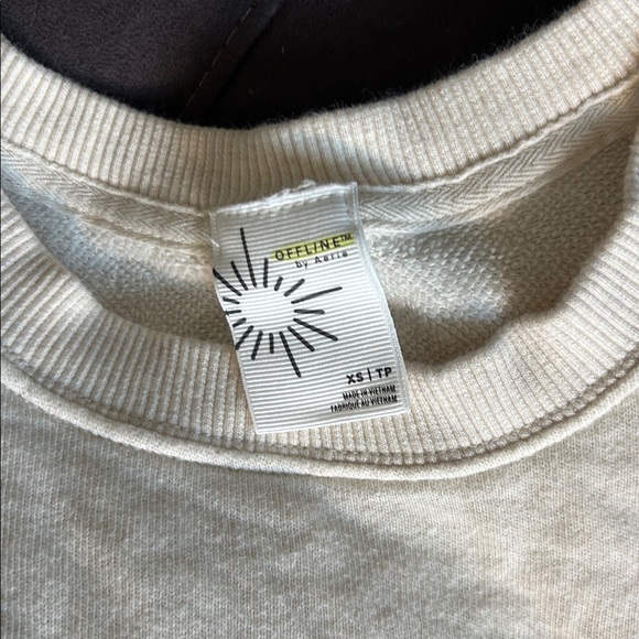 Cream Drawstring Sweatshirt - Picture 2 of 4